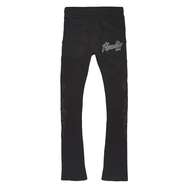 Jordan Craig Paradise Tour Stacked Sweatpants-Noir-8241L