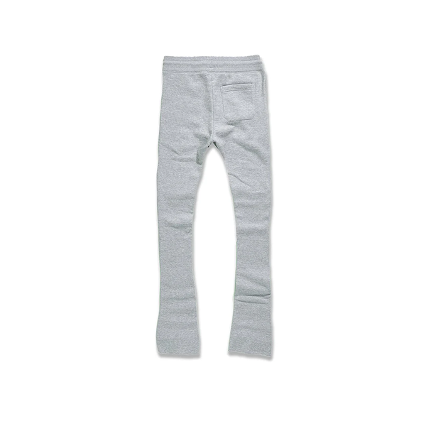 Boys Jordan Craig Uptown Stacked Sweatpants - Heather Grey - 8860LB