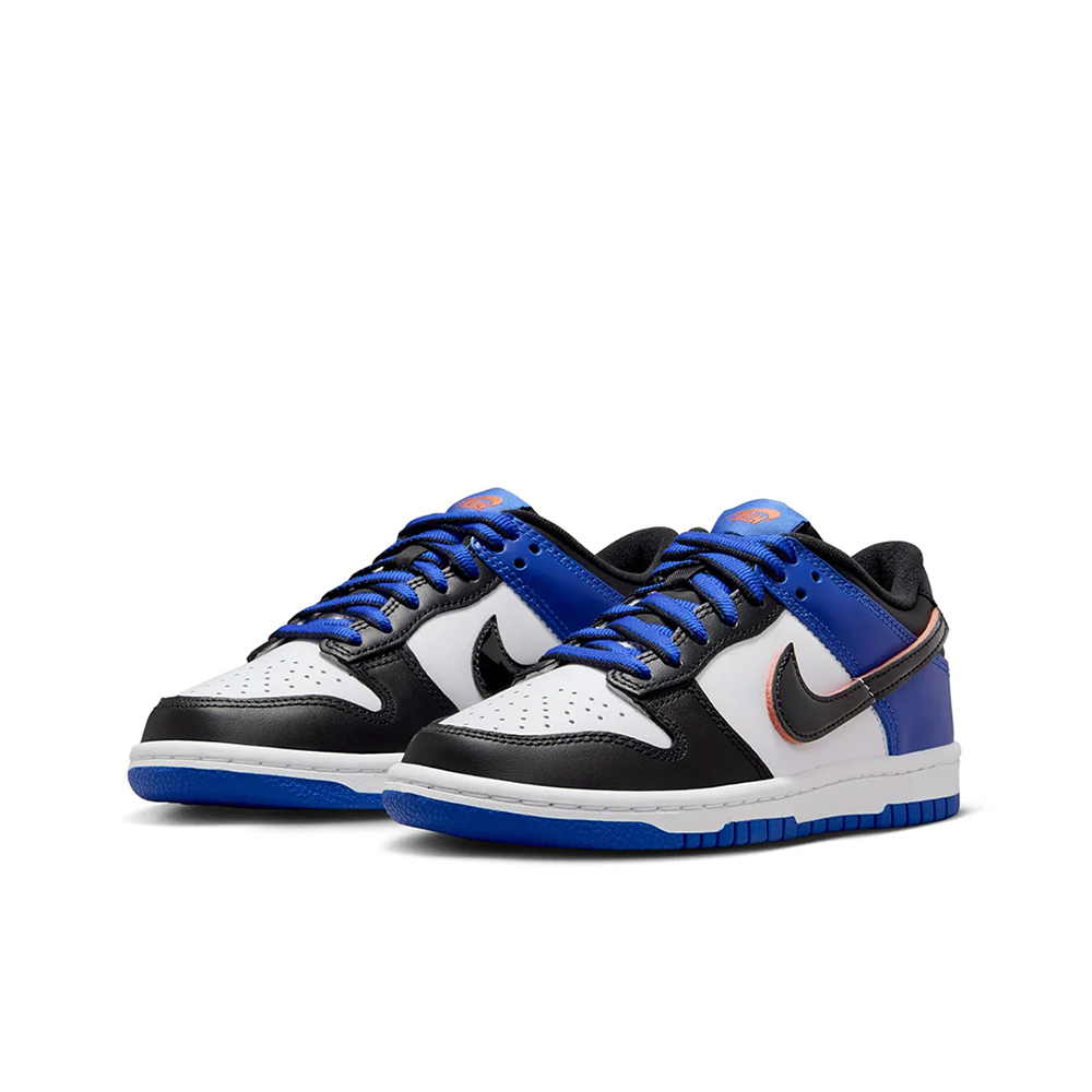 Grade School Nike Dunk Low SE  'White/Black-Racer Blue' - HF0970-100