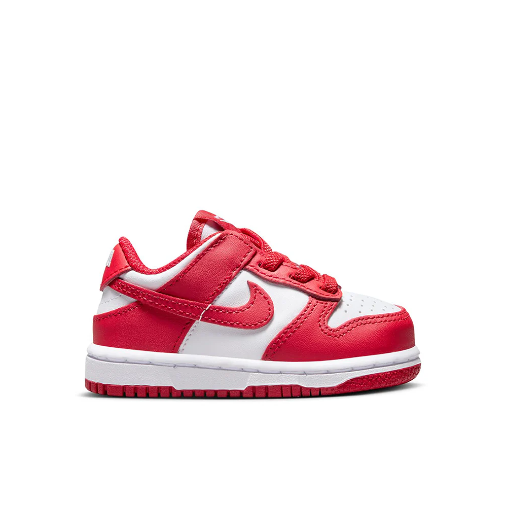 Toddler Nike Dunk Low 'White/Red' - FB9107-119