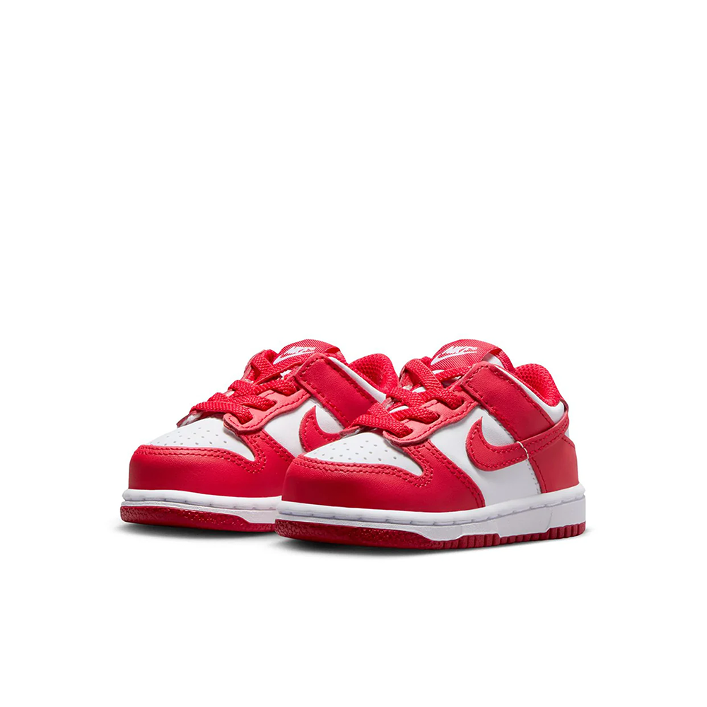 Toddler Nike Dunk Low 'White/Red' - FB9107-119
