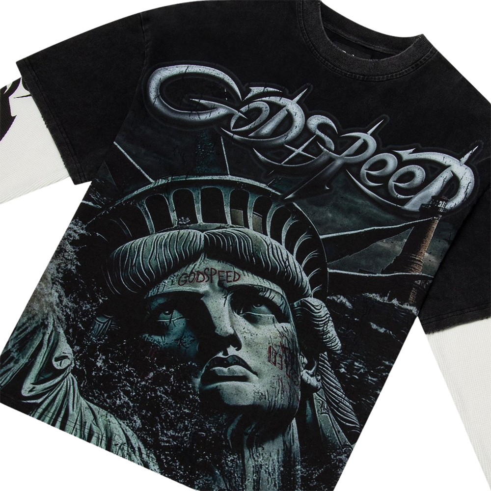 Godspeed Sunken Liberty 2 Layered T-Shirt - Black