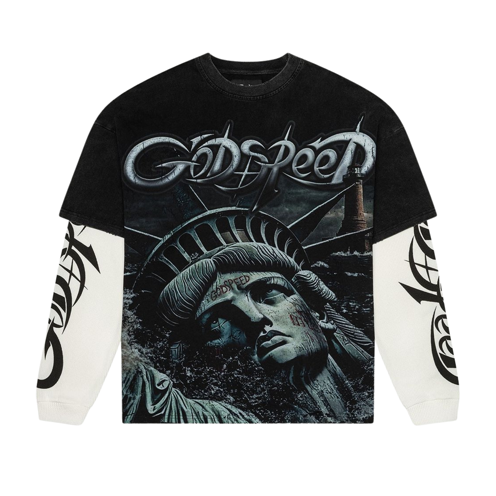 Godspeed Sunken Liberty 2 Layered T-Shirt - Black
