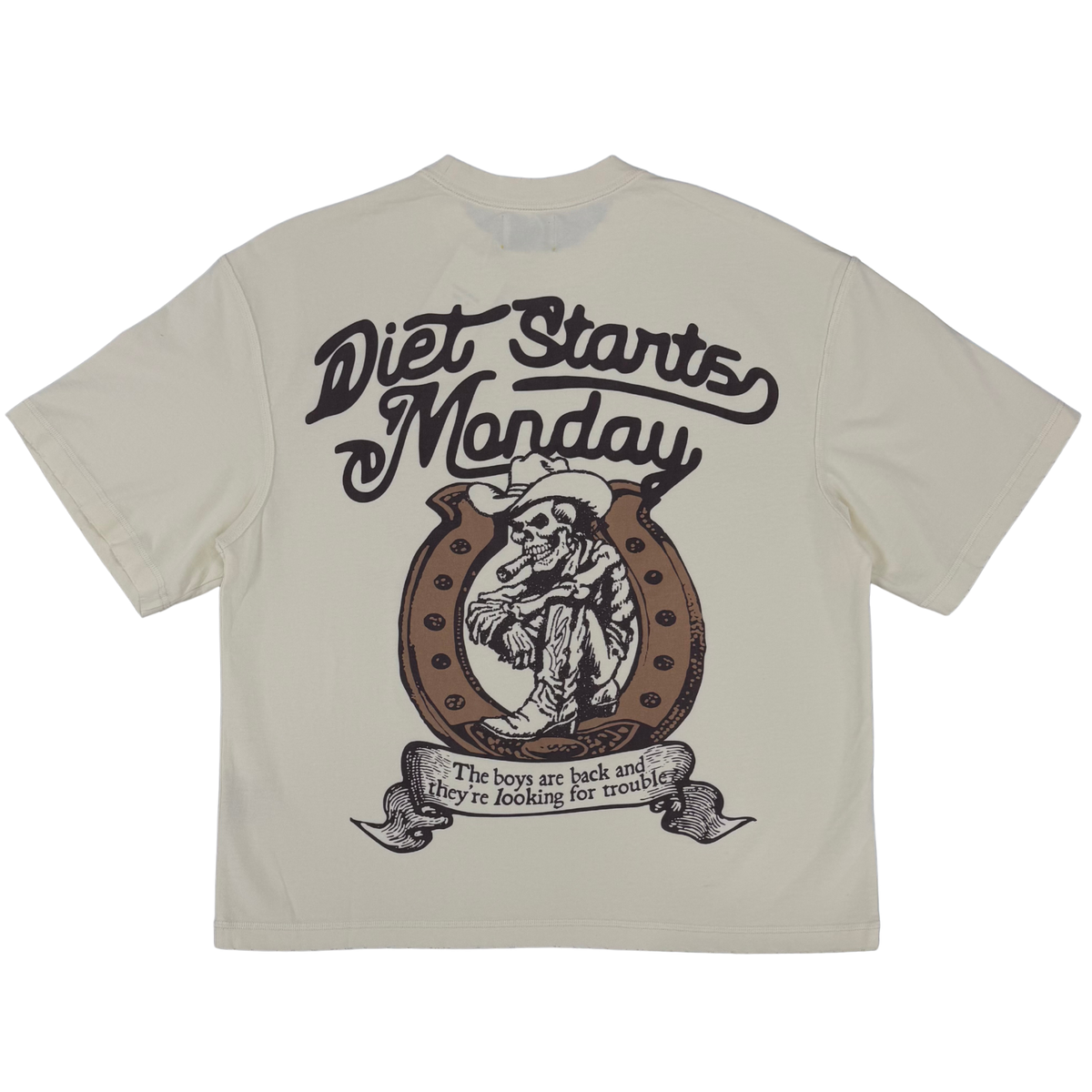 Diet Starts Monday Cowboy Tee - Antique White - DSM-FW26-086