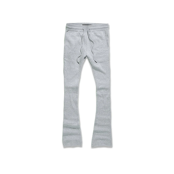 Boys Jordan Craig Uptown Stacked Sweatpants - Heather Grey - 8860LB