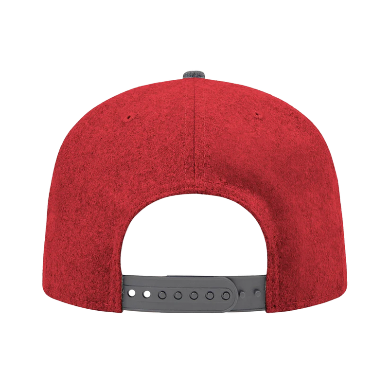 Paper Planes Wool Melton Two Tone Crown 9FIFTY Snapback Hat - Crimson -101351