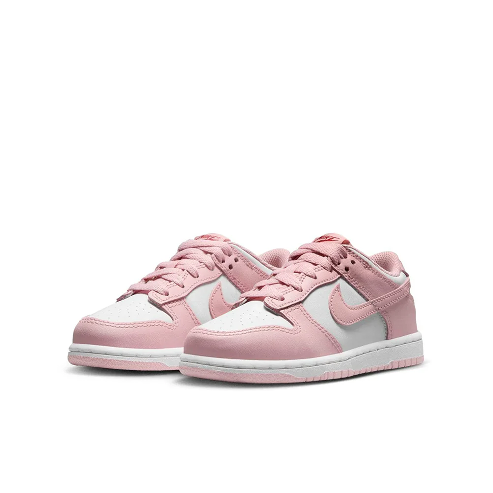 Preschool Nike Dunk Low 'White/Pomegranate' - HV0930-100