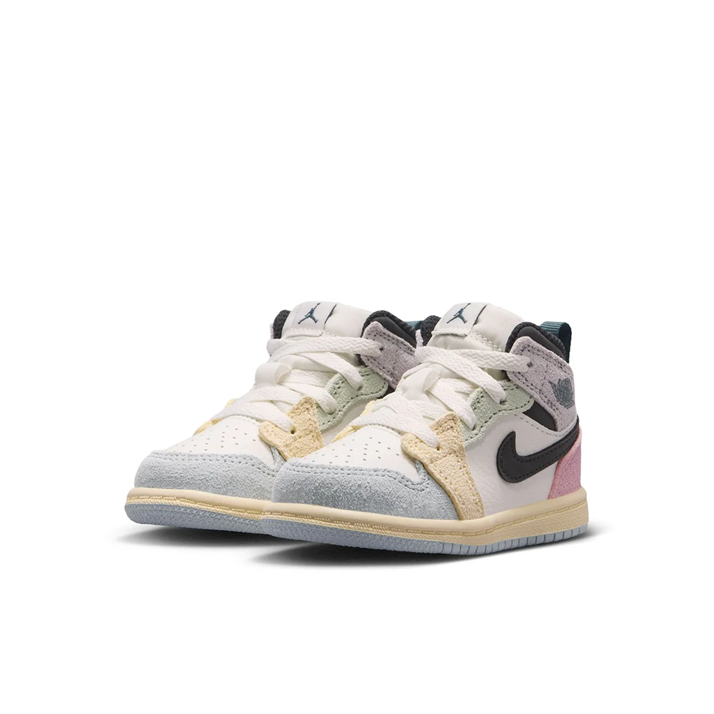 Toddler Jordan 1 Mid SE 'Sail/Iced Jade' - IB7054-100