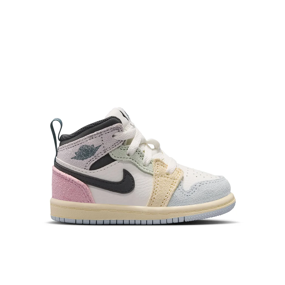 Toddler Jordan 1 Mid SE 'Sail/Iced Jade' - IB7054-100