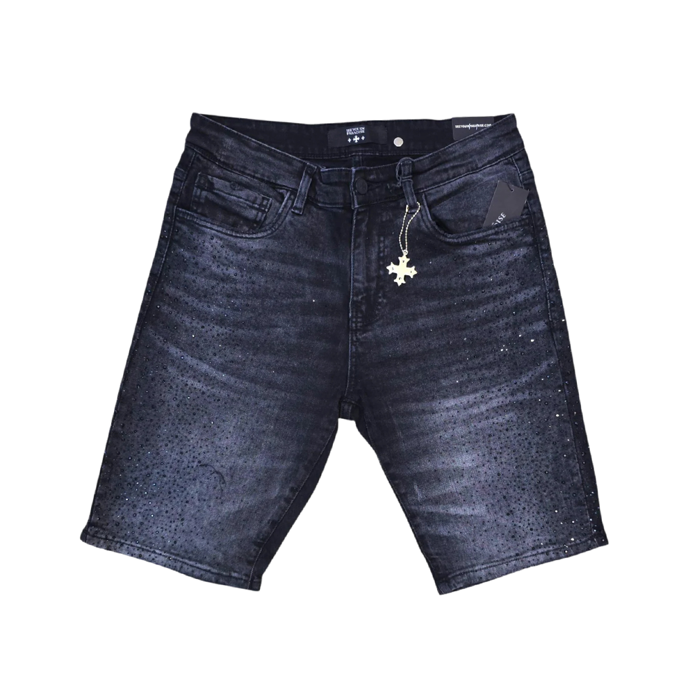 Jordan Craig Crystal Shorts-Black-J3223SA