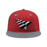 Paper Planes Wool Melton Two Tone Crown 9FIFTY Snapback Hat - Crimson -101351