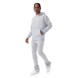 Boys Jordan Craig Uptown Stacked Sweatpants - Heather Grey - 8860LB