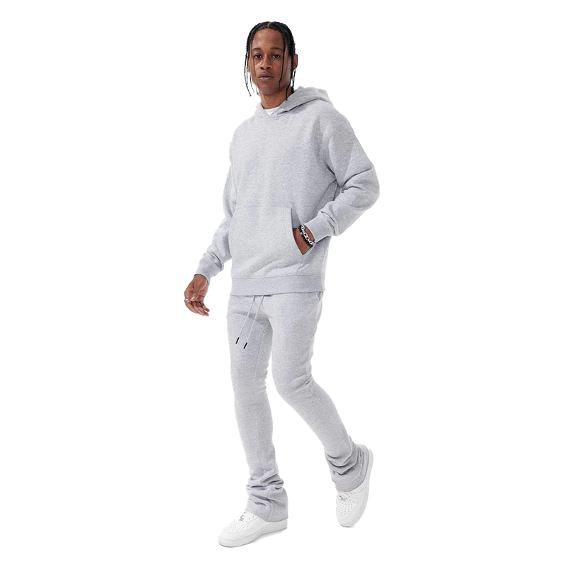 Boys Jordan Craig Uptown Stacked Sweatpants - Heather Grey - 8860LB