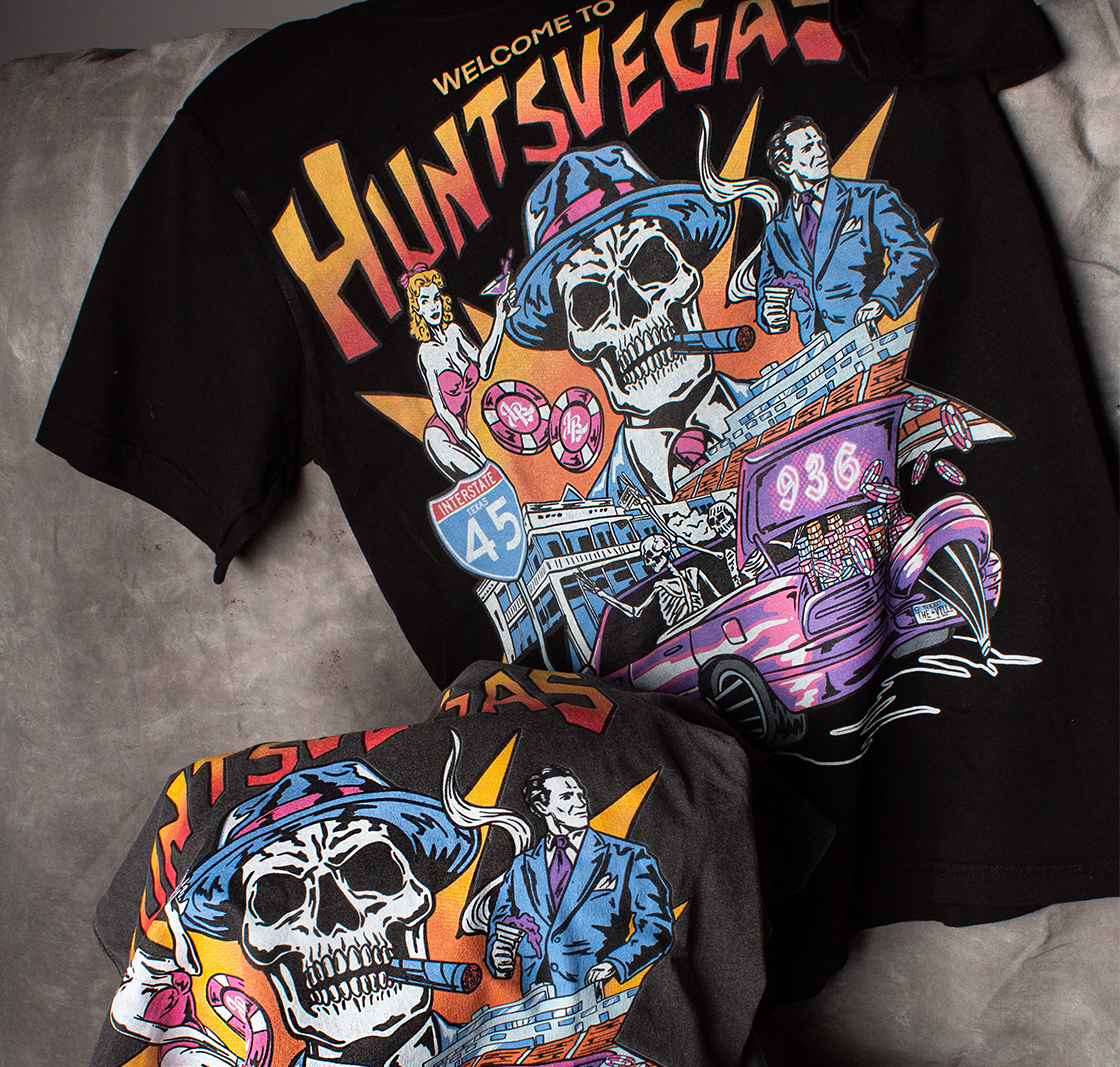 LEE BARON 'HUNTSVEGAS' 3.0 TEE-BLACK