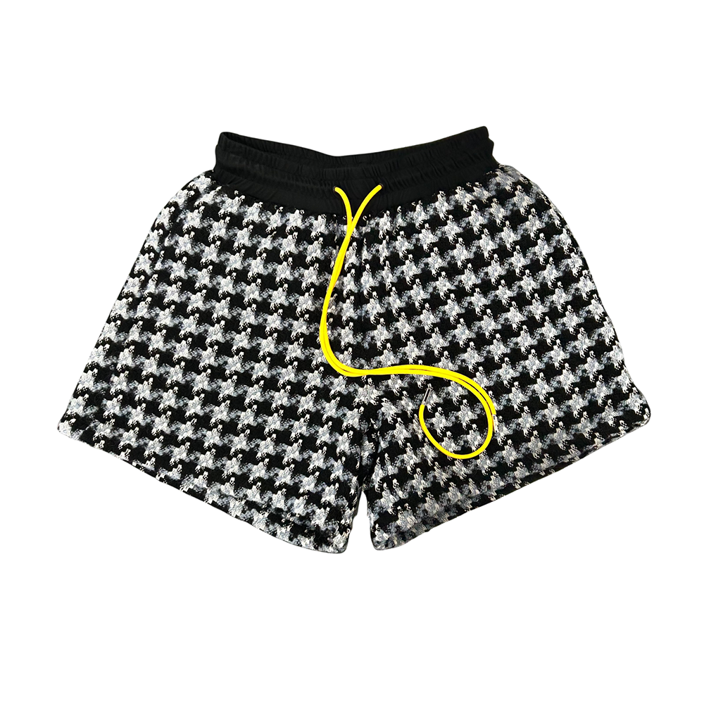 Diet Starts Monday Tweed Shorts -Blue Multi-DSM-PS25-007