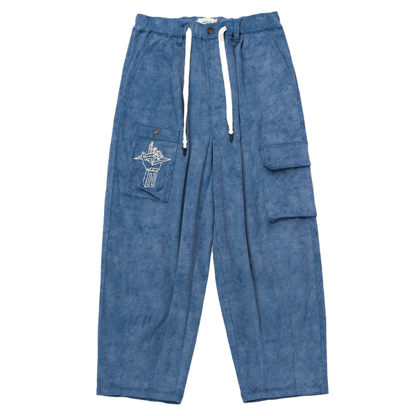 Honor The Gift Corduroy Baggy Pant-Blue-HTG240315