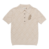 Honor The Gift Diamond Knit Polo-Cream-HTG240332