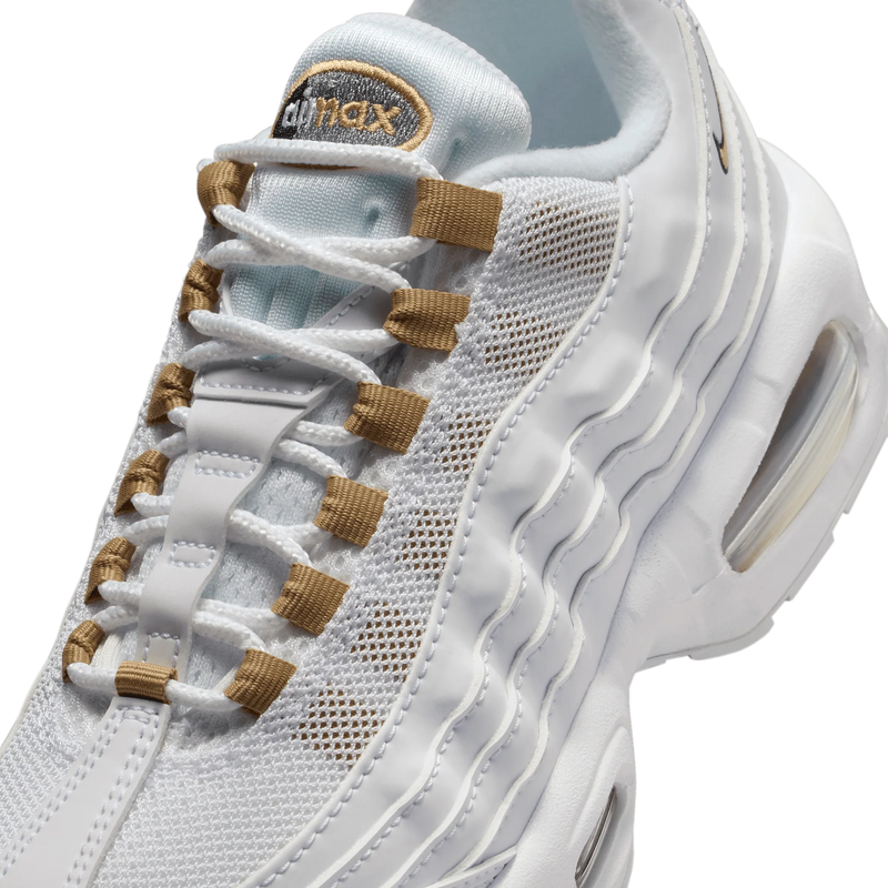 Grade School Nike Air Max 95 BB LTR 'White/Gold' - II4130-102