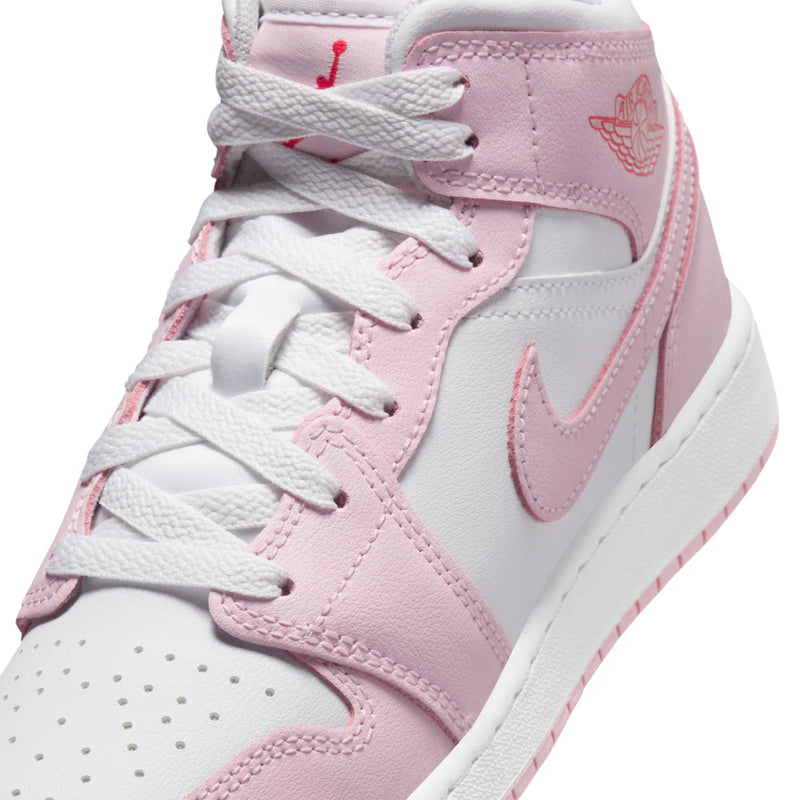 Air Jordan 1 Mid 'Pink Foam /White-fire Red'-DQ8423-608