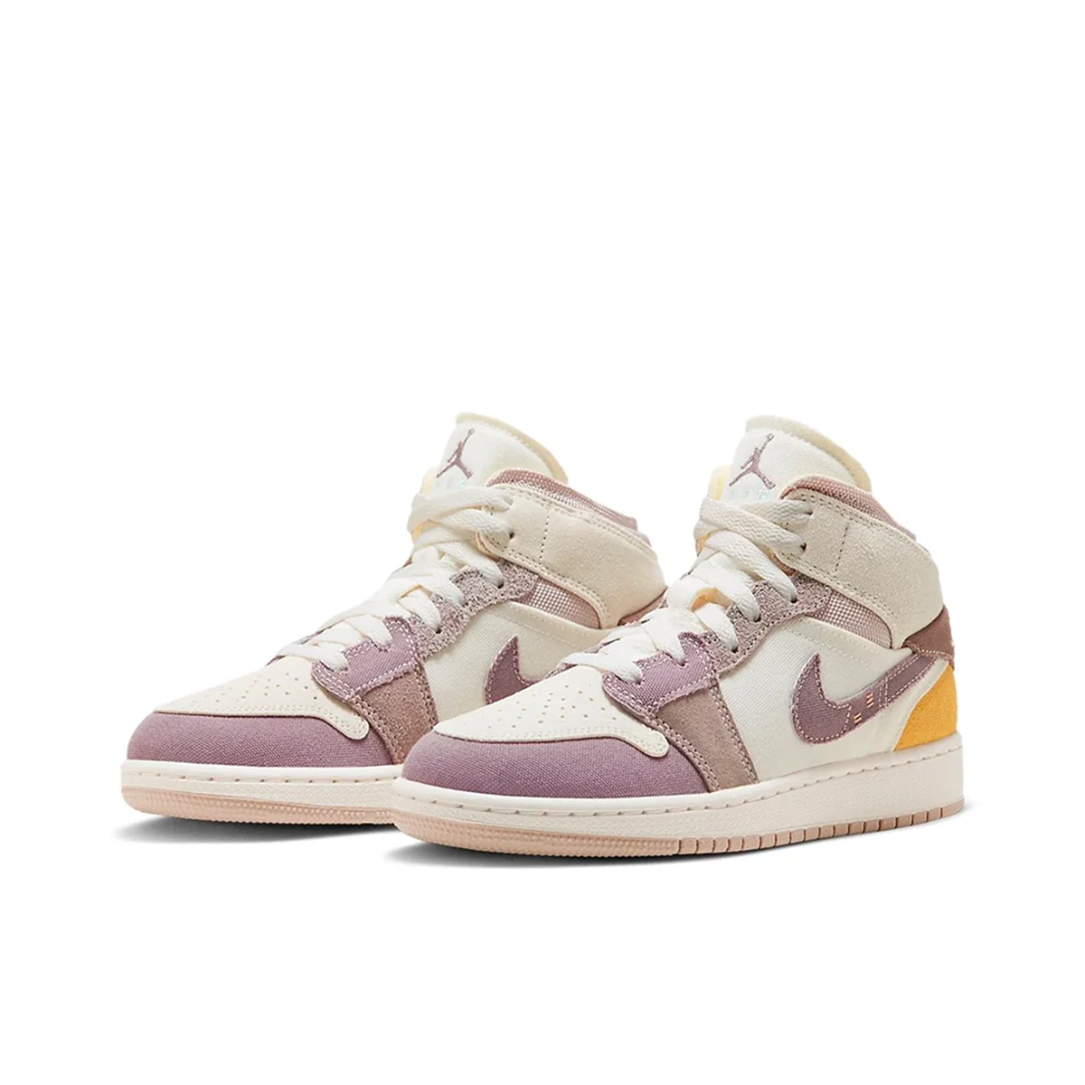 Grade School Air Jordan 1 Mid SE 'Craft' - DZ4466-102