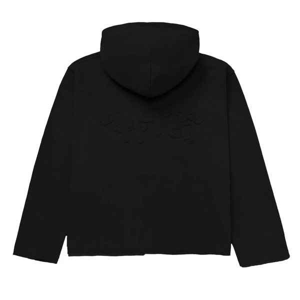 HONOR THE GIFT SCRIPT EMBROIDERED HOODIE-BLACK-HTG230355