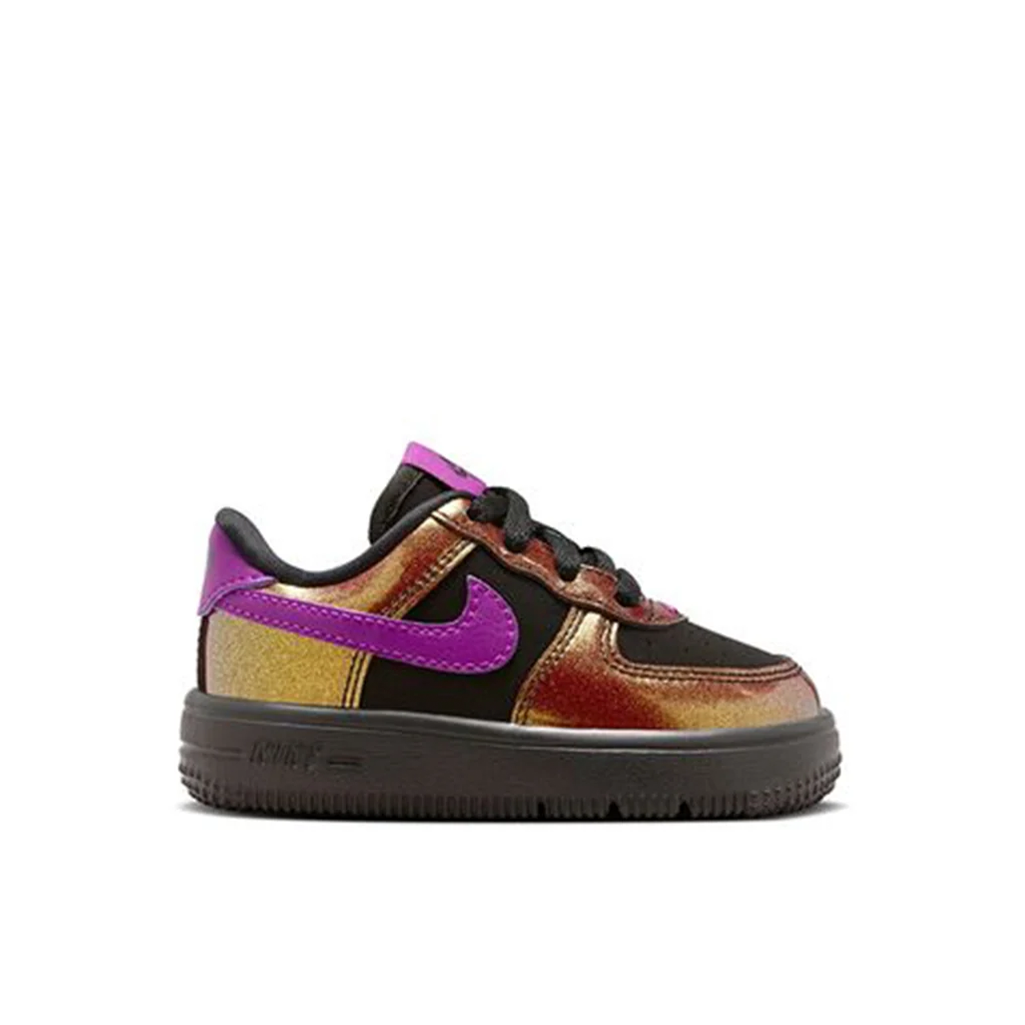 Toddler Nike Air Force 1 Low Lace 'Gold Black Berry' - IQ2739-001