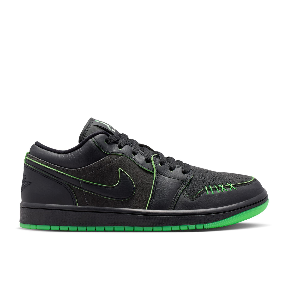 Men's Air Jordan 1 Low SE 'BLACK/BLACK-SCREAM' - IQ5494-001