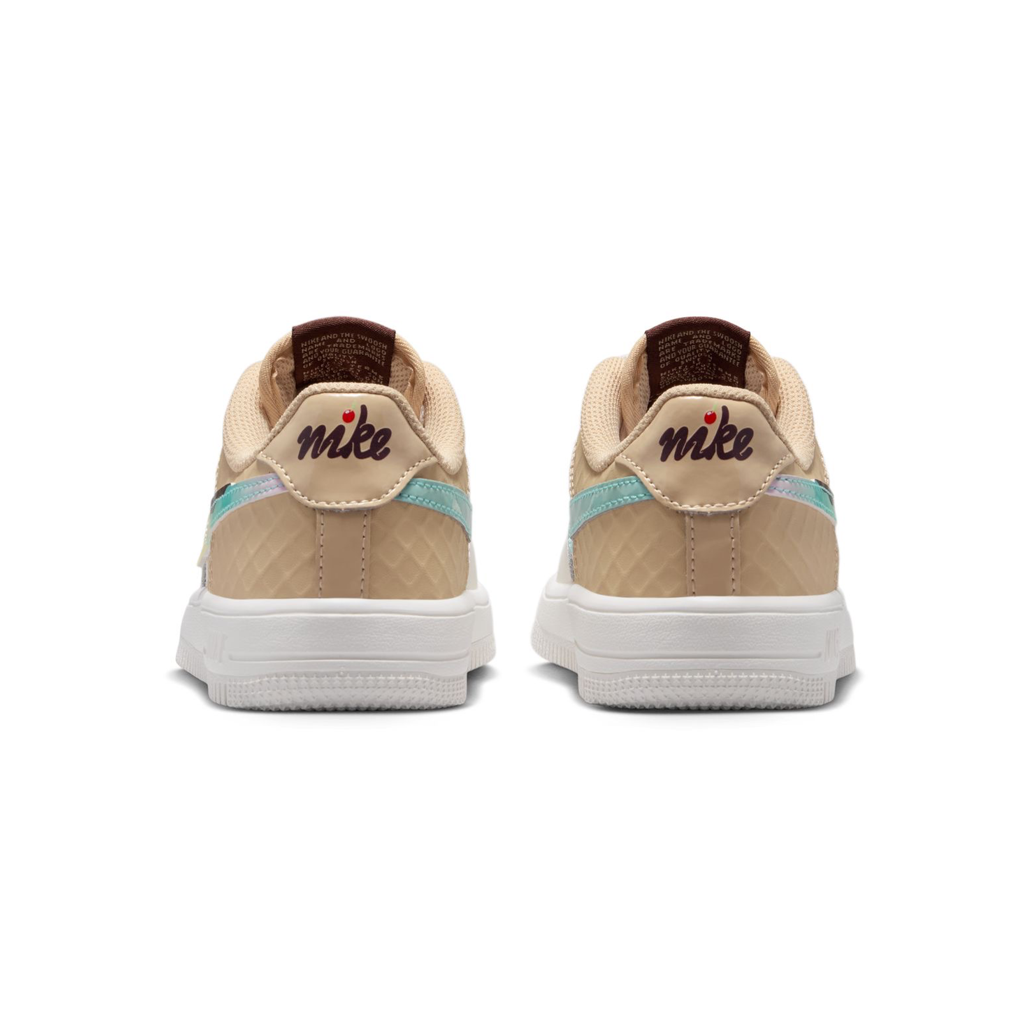 Preschool Force 1 Low BP Lace - Sail/Sesame/Bleached Turquoise/Multi-Colour -IV6208-133
