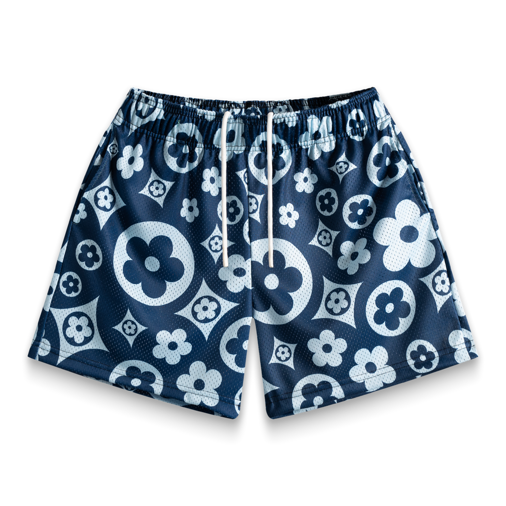 Bravest Studios Navy Flower Shorts