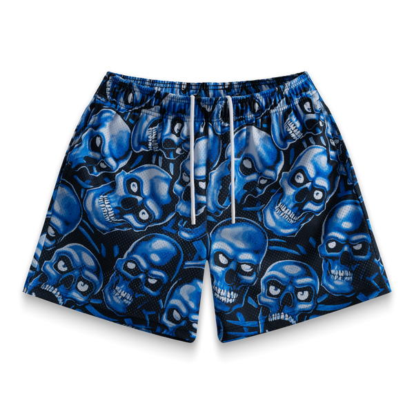 Bravest Studios Blue Skully Shorts