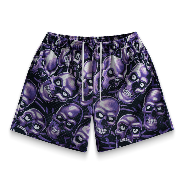 Bravest Studios Purple Skully Shorts