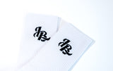 Lee Baron Core 'LB' Logo Socks - White/Black