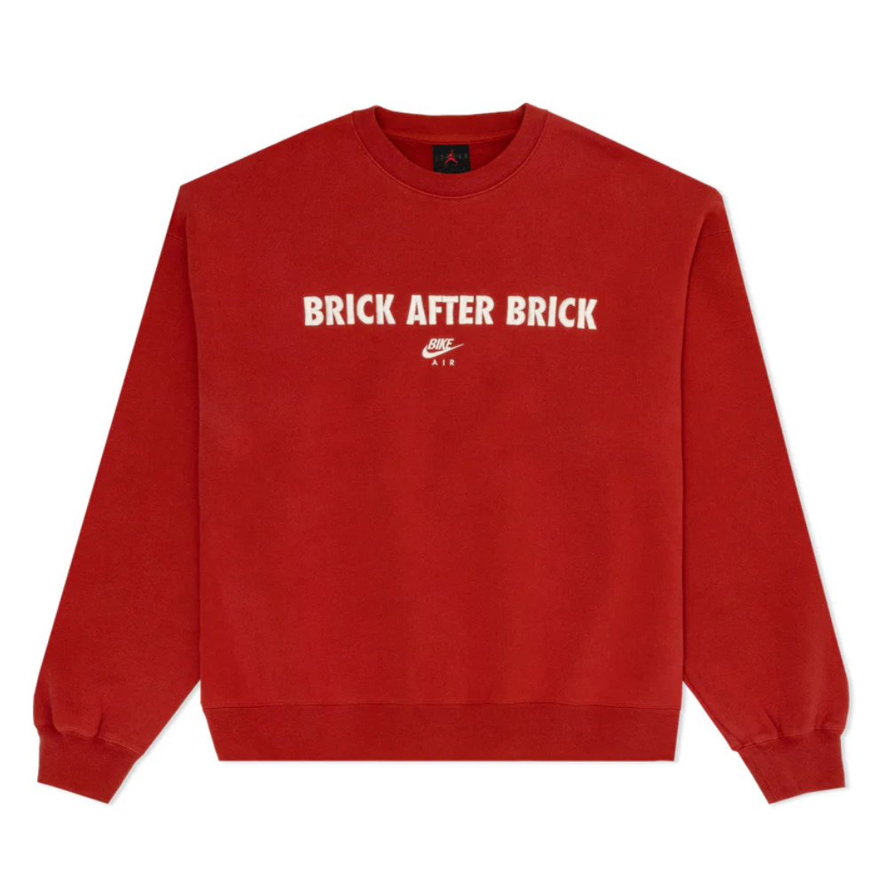 Jordan BIKE AIR X Nigel Sylvester Fleece Crew-Neck Sweatshirt-Red - IQ8154-671