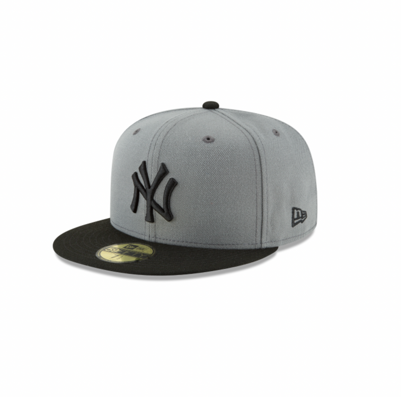New Era 59Fifty New York Yankees Basic Fitted Hat-GRAY/BLK-11591121
