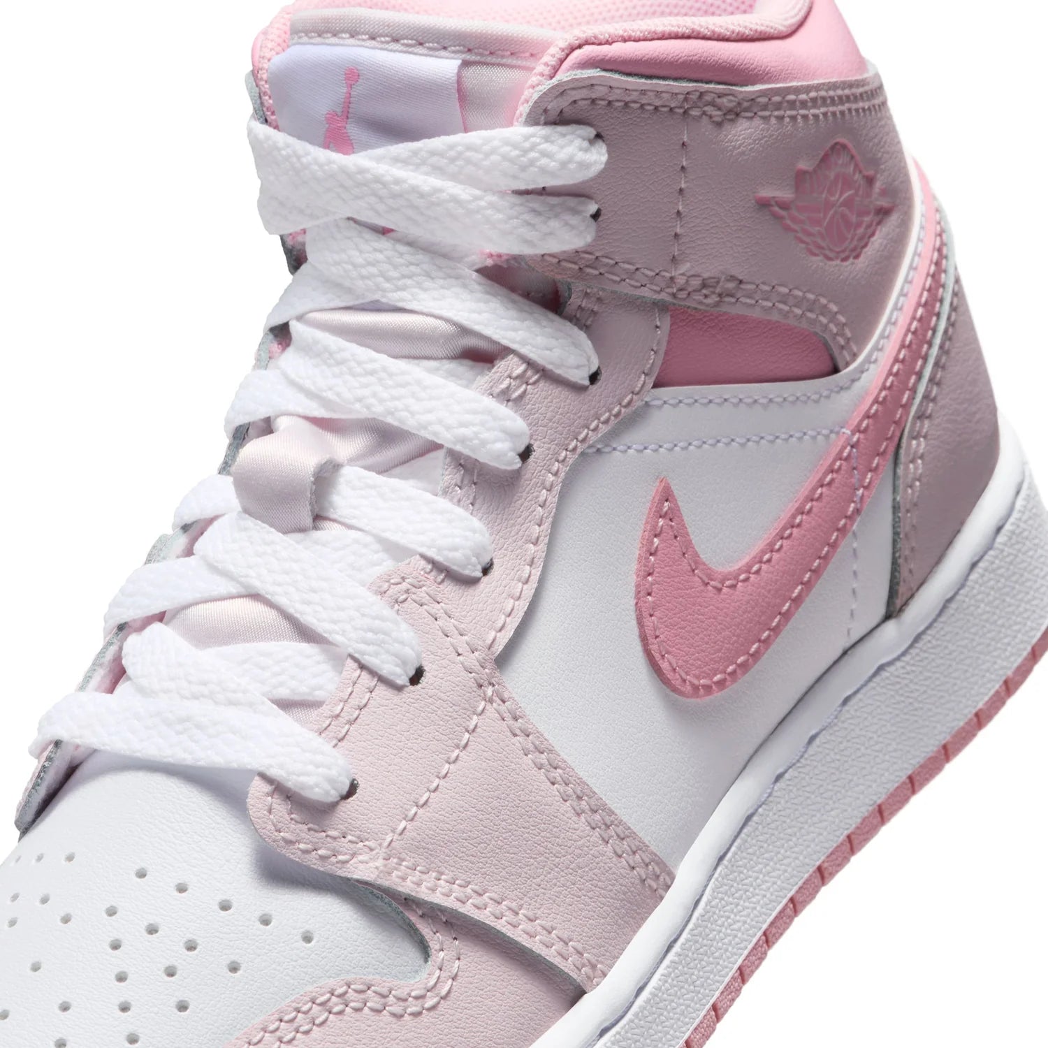 Grade School Air Jordan 1 Mid 'Pearl Pink' - DQ8423-600