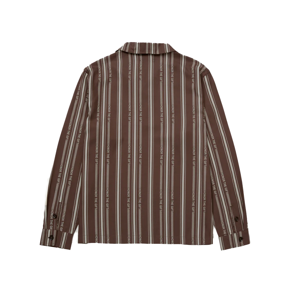 Honor The Gift Honor Stripe Ls Henley-Brown-Htg230330