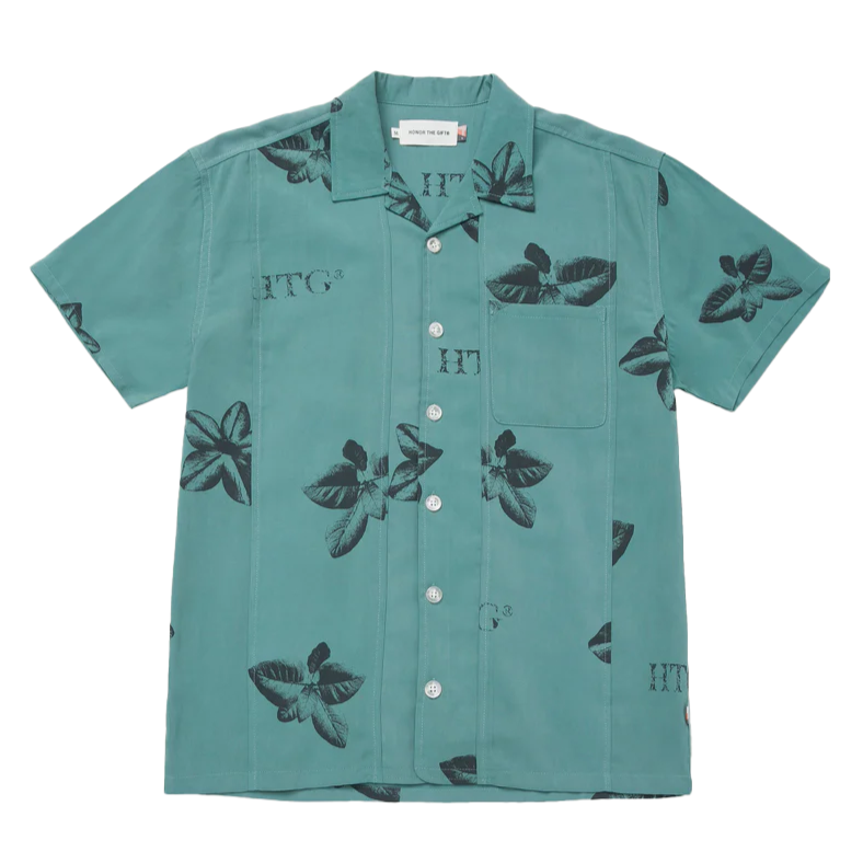 HONOR THE GIFT TOBACCO SS BUTTON UP-TEAL-HTG230251