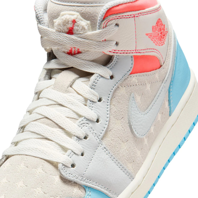 Women's Air Jordan 1 Mid 'Hot Lava Blue Chill' - IM7420-133