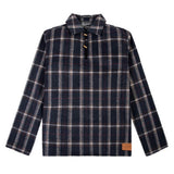 PAPER PLANES Plaid Brushed Flannel Tunic-NAVY-300227