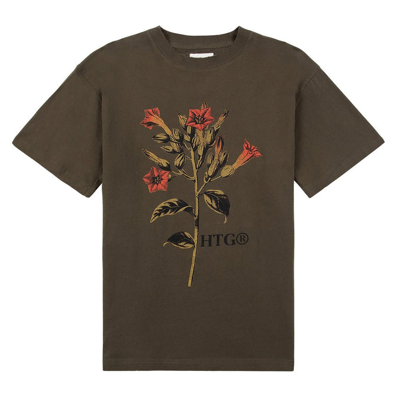 HONOR THE GIFT TOBACCO FLOWER SS TEE-HTG230196-OLIVE