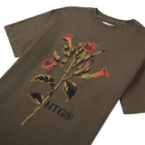 HONOR THE GIFT TOBACCO FLOWER SS TEE-OLIVE-HTG230196
