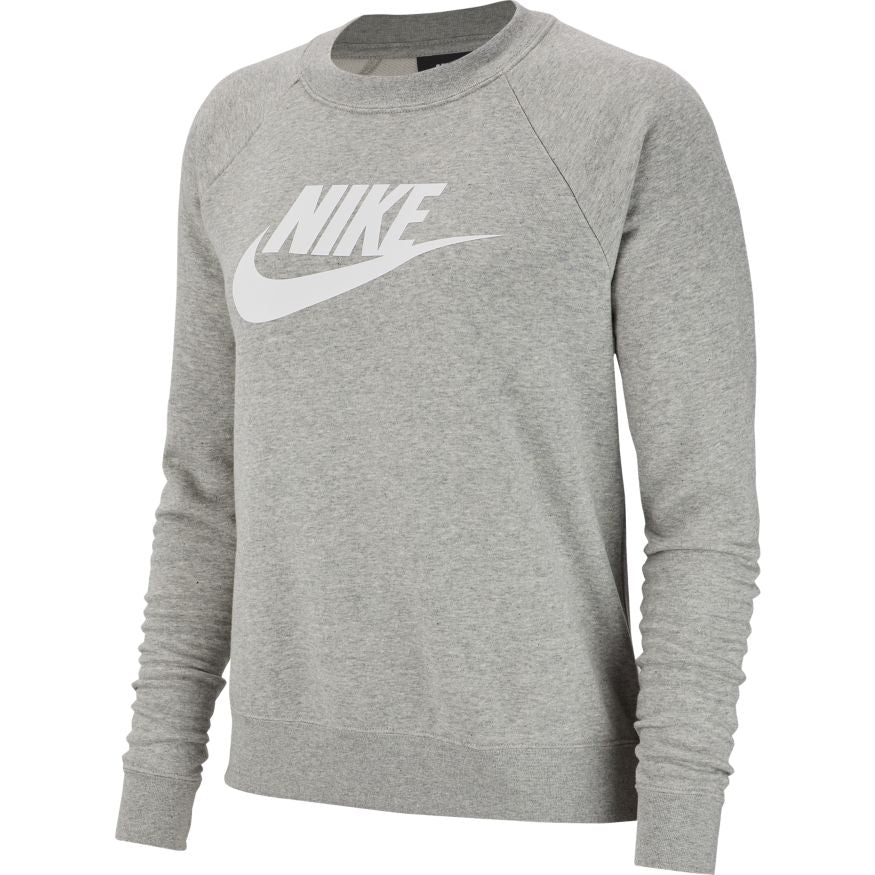 Wmns Nike Sportswear Essential Fleece Crew-Grey-Bv4112-063