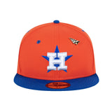 PAPER PLANES X HOUSTON ASTROS COLORBLOCK CROWN 59FIFTY FITTED W/ GREY UNDERVISOR HAT