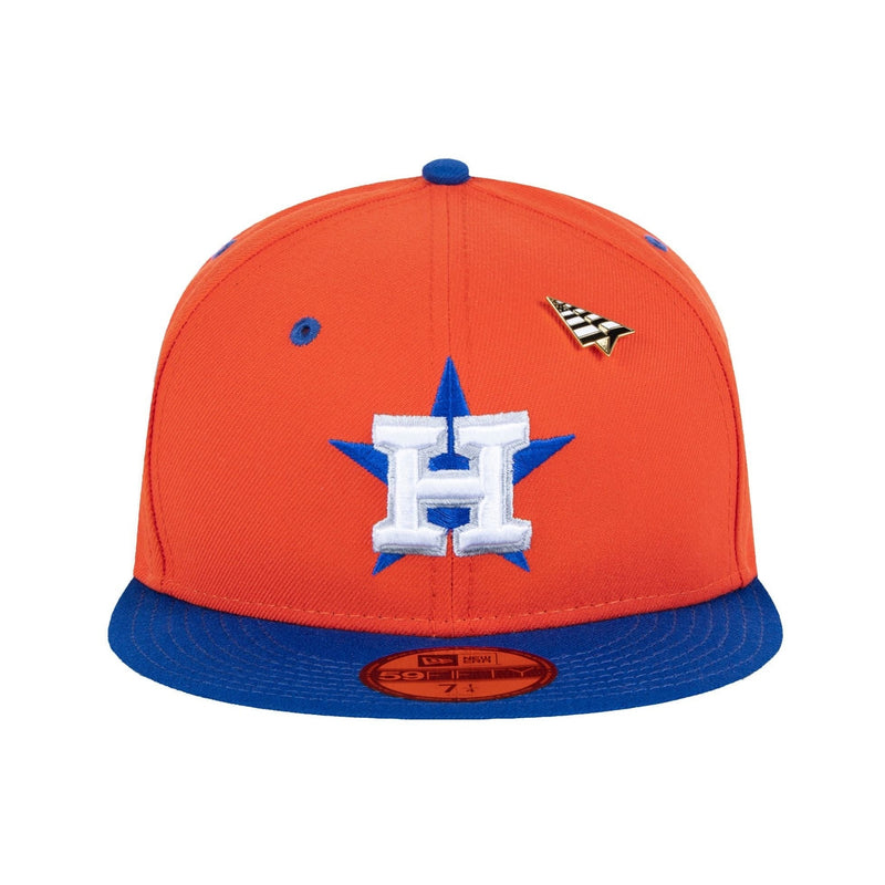 PAPER PLANES X HOUSTON ASTROS COLORBLOCK CROWN 59FIFTY FITTED W/ GREY  UNDERVISOR HAT