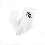 Lee Baron Core 'LB' Logo Socks - White/Black