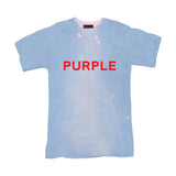 PURPLE BRAND TEXTURED JERSEY INSIDE OUT TEE-PLACID BLUE-P101-JPCT223